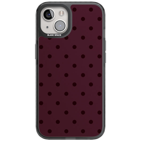 Burgundy Polka Dot