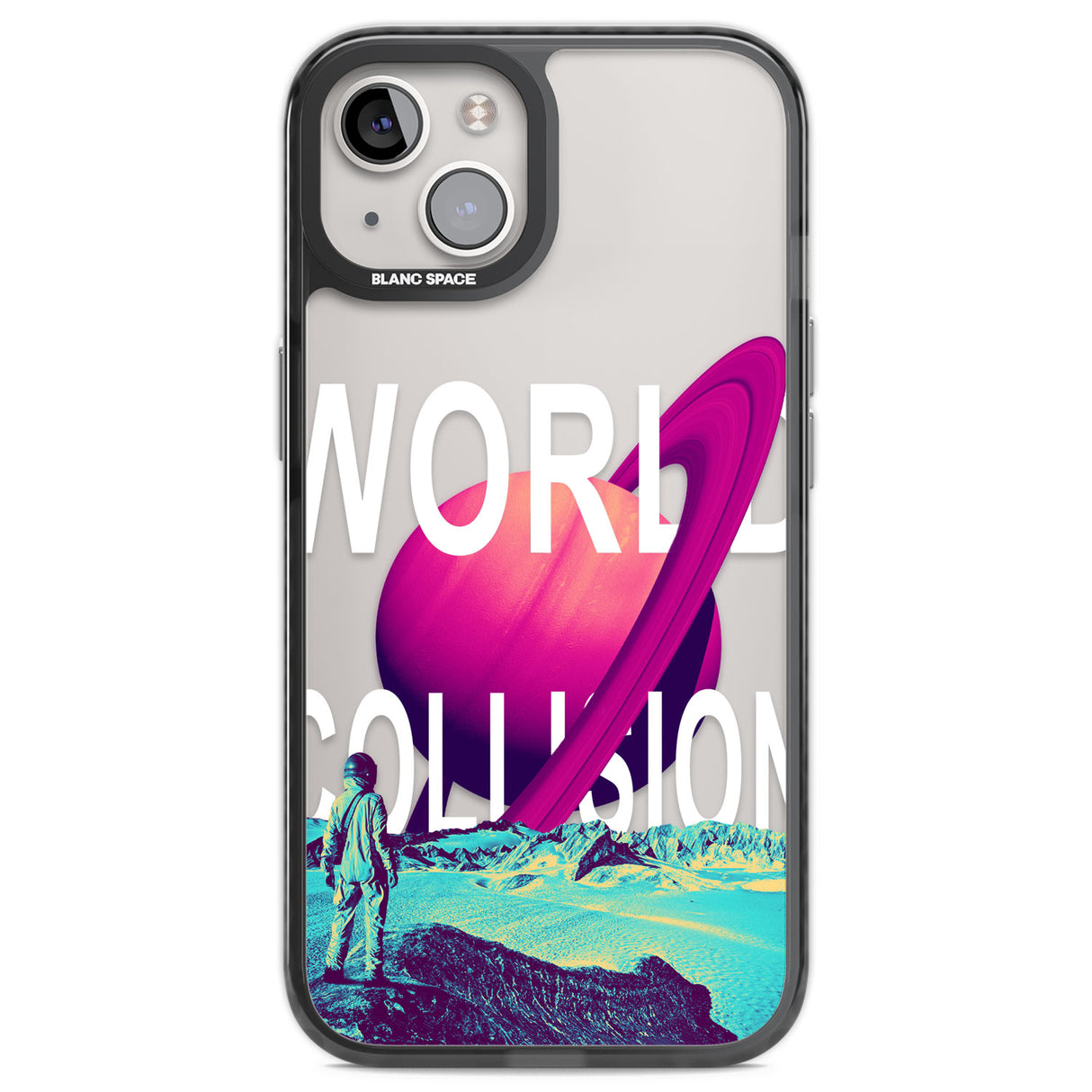 World Collision Black Impact Phone Case for iPhone 13, iPhone 14, iPhone 15