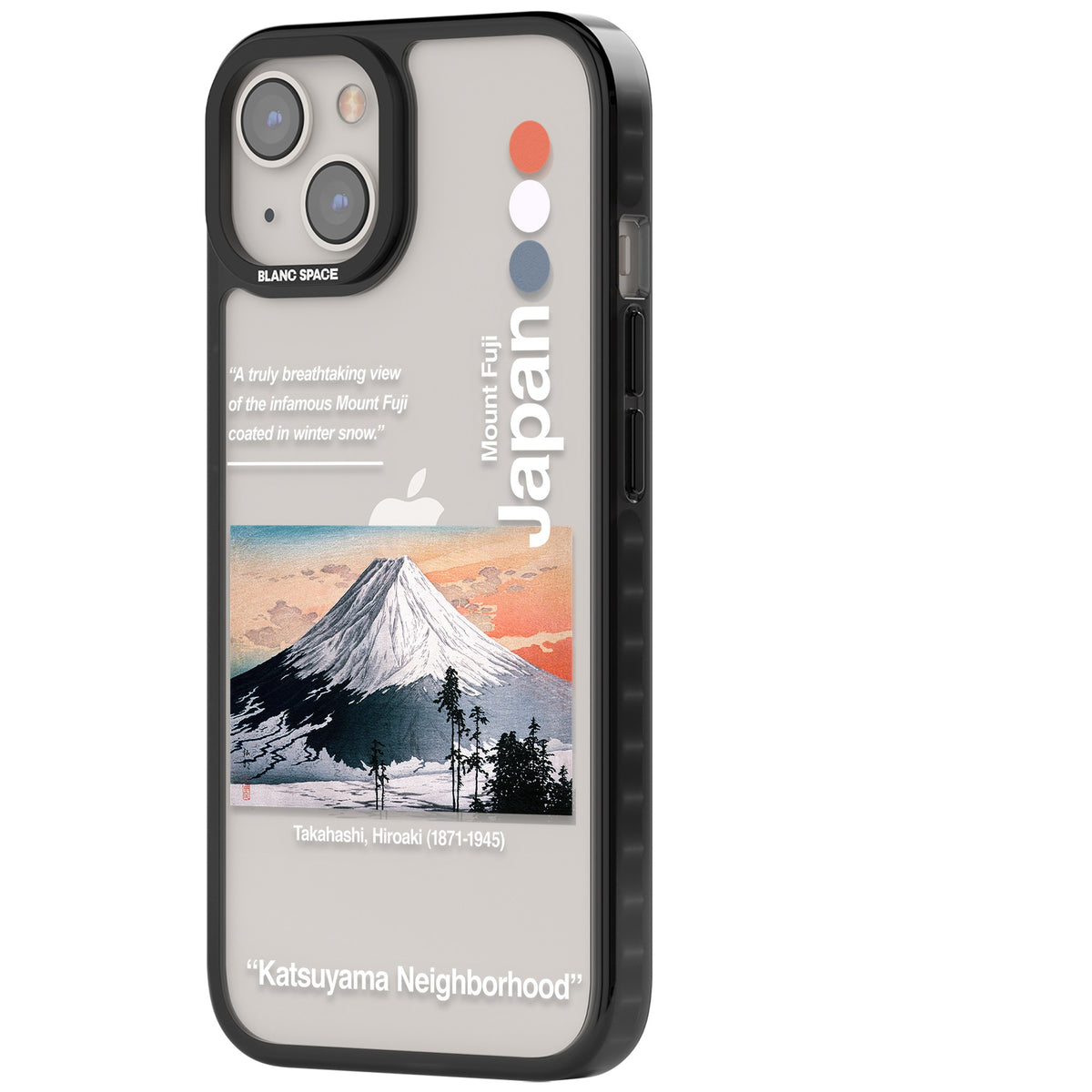 Katsuyama Neighborhood iPhone 12 / 12 Pro / iPhone 13 / iPhone 14 / iPhone 14 Plus / iPhone 15 / iPhone 15 Plus Impact Black Phone Case side