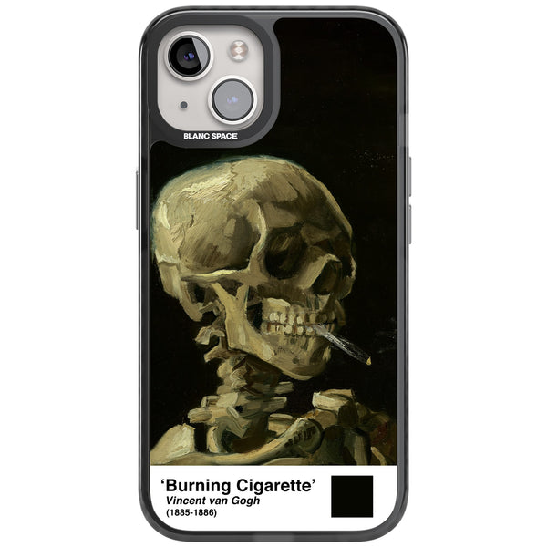 Skull Of A Skeleton With Burning Cigarette