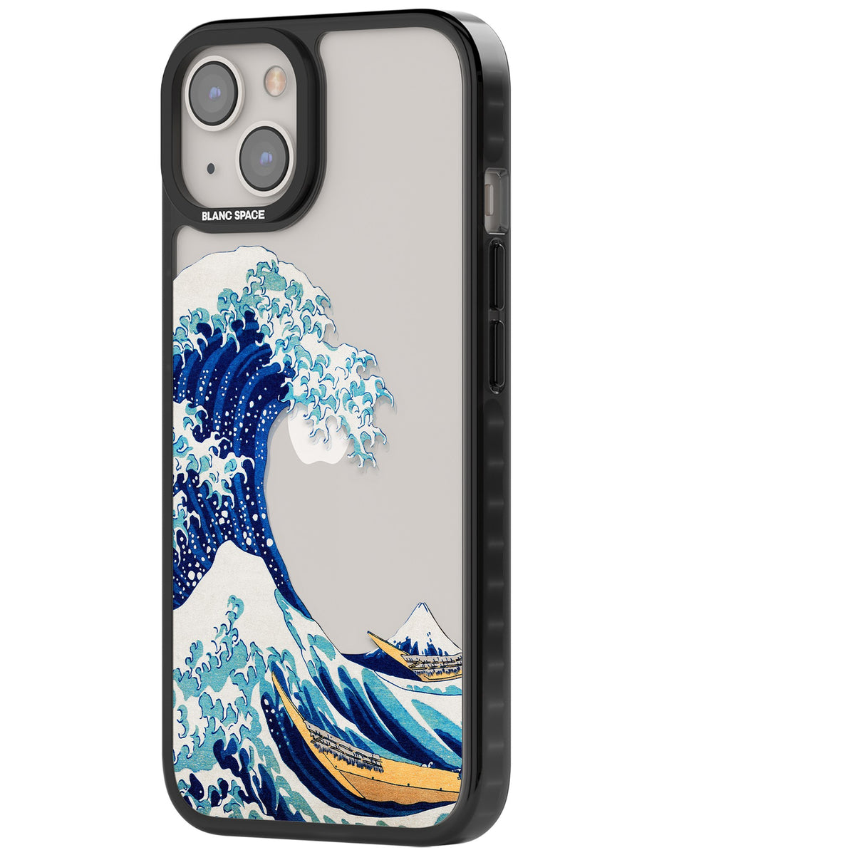The Great Wave Of Kanagawa iPhone 12 / 12 Pro / iPhone 13 / iPhone 14 / iPhone 14 Plus / iPhone 15 / iPhone 15 Plus Impact Black Phone Case side