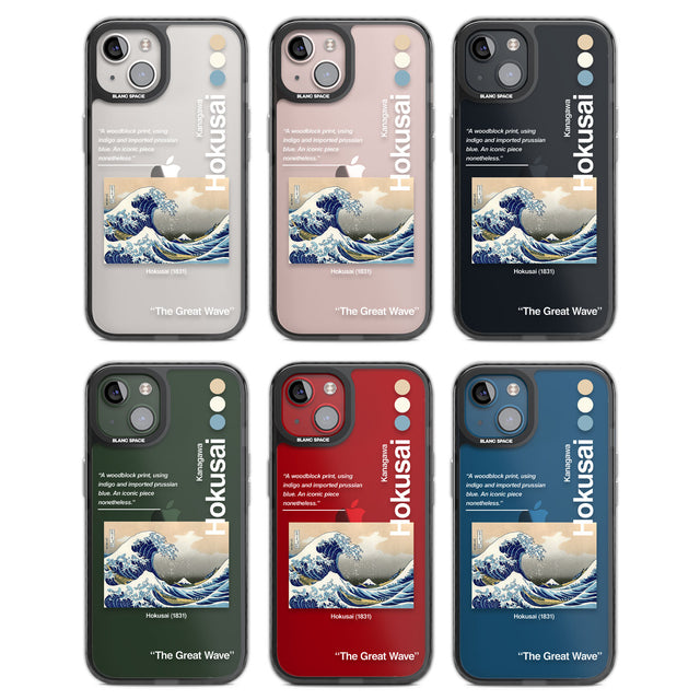The Great Wave Black Impact Phone Case for iPhone 13, iPhone 14, iPhone 15