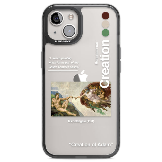 Creation of Adam - Michelangelo Black Impact Phone Case for iPhone 13, iPhone 14, iPhone 15