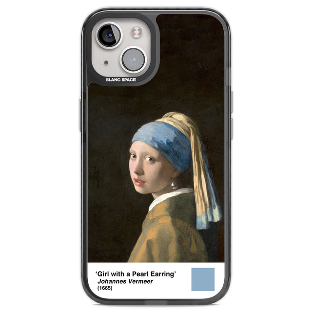 Girl with a Pearl Earring Black Impact Phone Case for iPhone 13, iPhone 14, iPhone 15