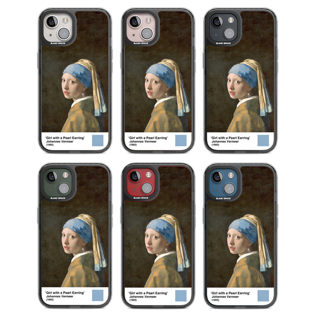 Girl with a Pearl Earring Black Impact Phone Case for iPhone 13, iPhone 14, iPhone 15