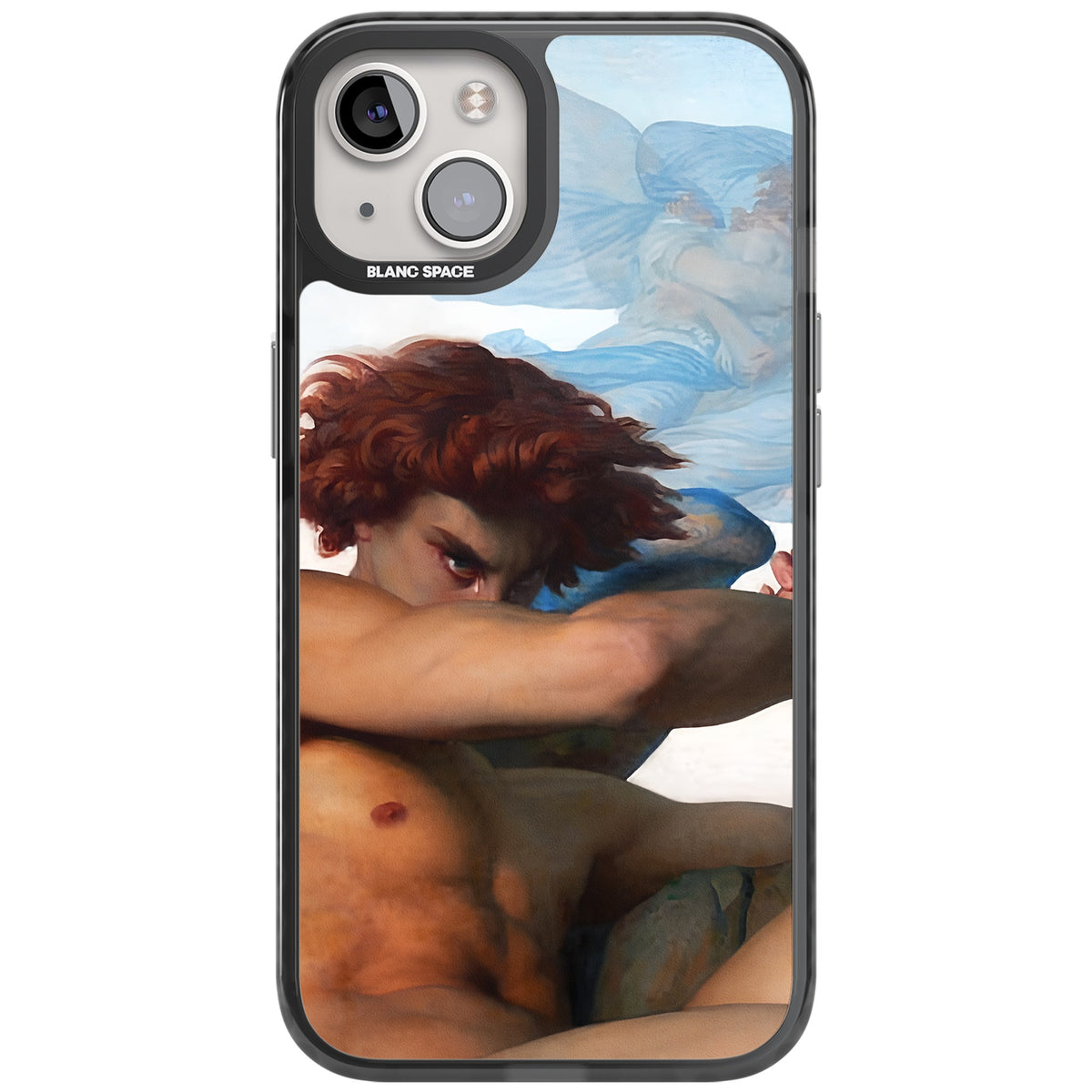 The Fallen Angel iPhone 12 / 12 Pro / iPhone 13 / iPhone 14 / iPhone 14 Plus / iPhone 15 / iPhone 15 Plus Impact Black Phone Case front
