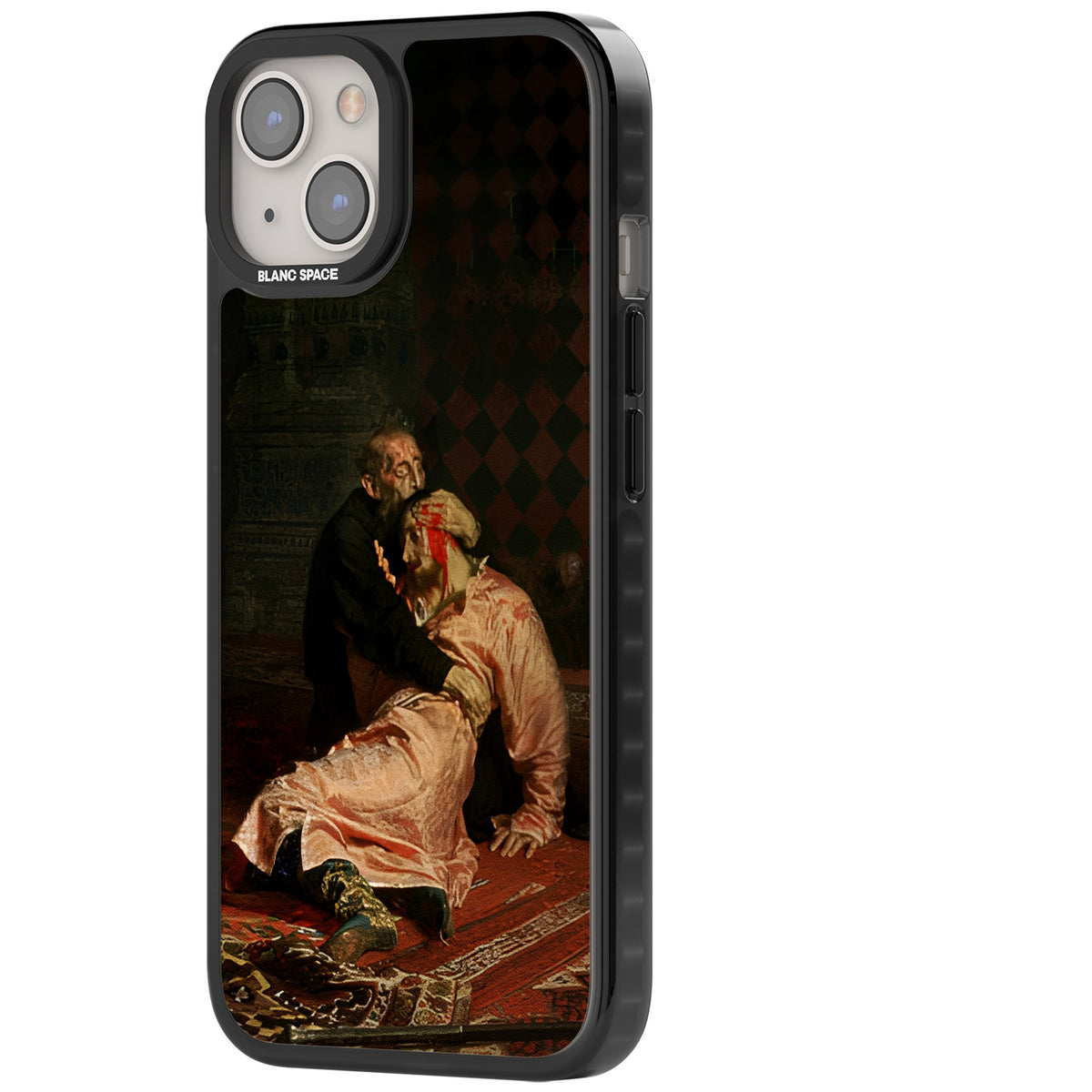 Ivan The Terrible & His Son iPhone 12 / 12 Pro / iPhone 13 / iPhone 14 / iPhone 14 Plus / iPhone 15 / iPhone 15 Plus Impact Black Phone Case side