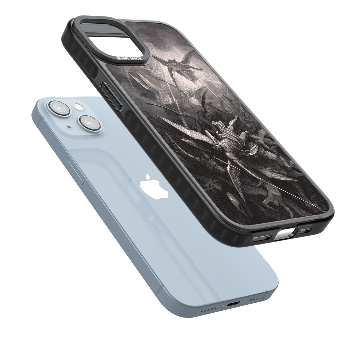 Paradise Lost iPhone 12 / 12 Pro / iPhone 13 / iPhone 14 / iPhone 14 Plus / iPhone 15 / iPhone 15 Plus Impact Black Phone Case angled