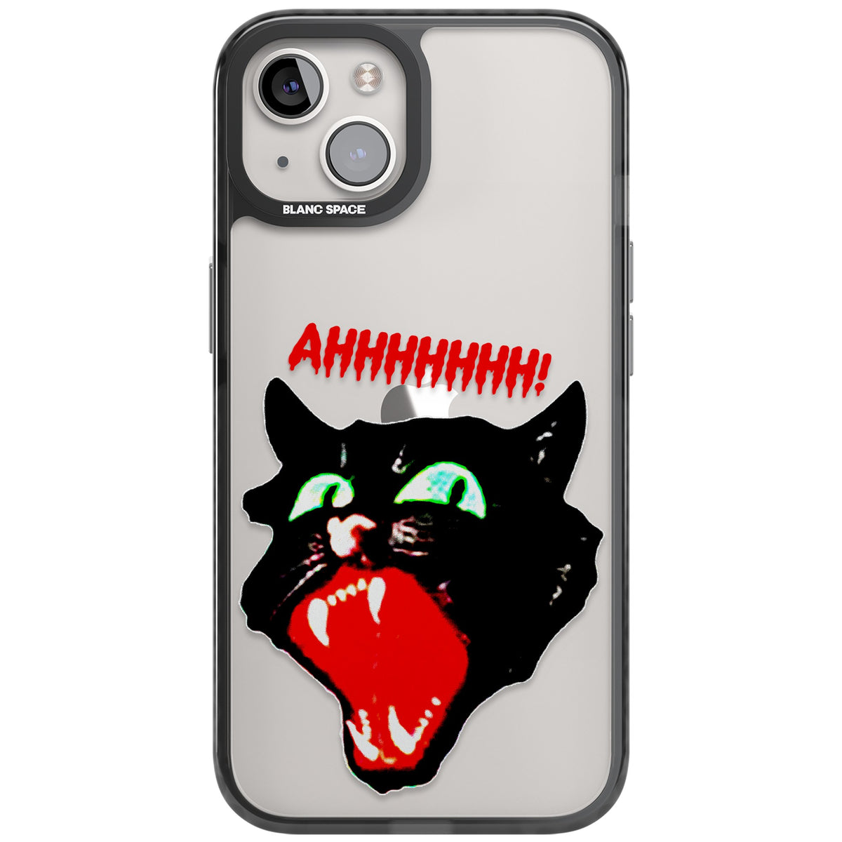 AHH! Cat iPhone 12 / 12 Pro / iPhone 13 / iPhone 14 / iPhone 14 Plus / iPhone 15 / iPhone 15 Plus Impact Black Phone Case front