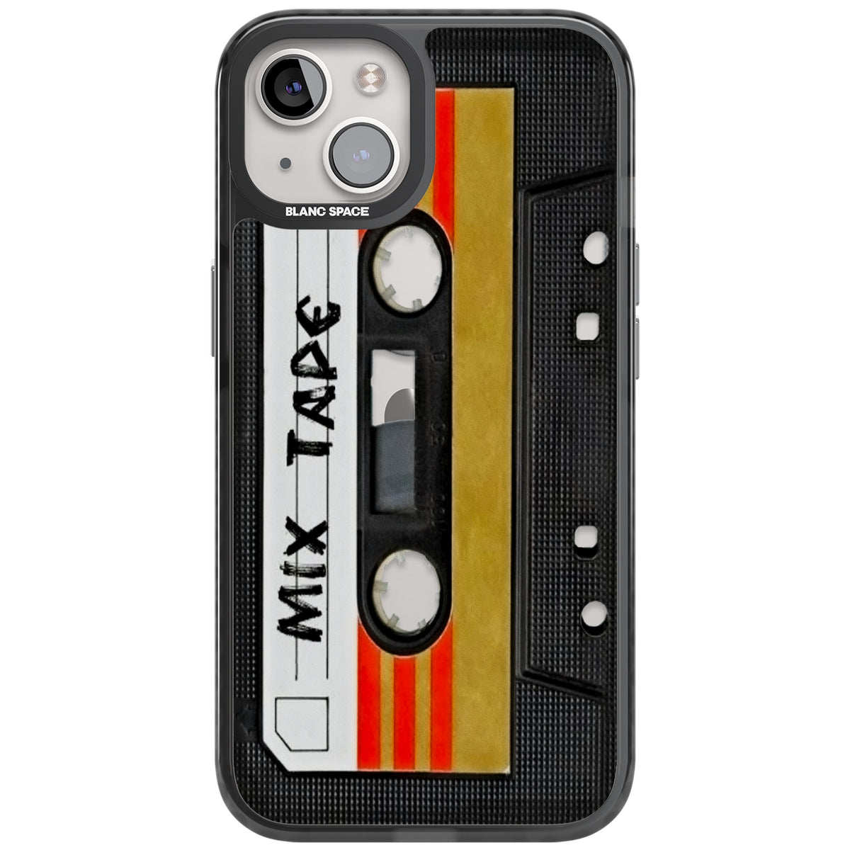 Retro Mix Tape iPhone 12 / 12 Pro / iPhone 13 / iPhone 14 / iPhone 14 Plus / iPhone 15 / iPhone 15 Plus Impact Black Phone Case front