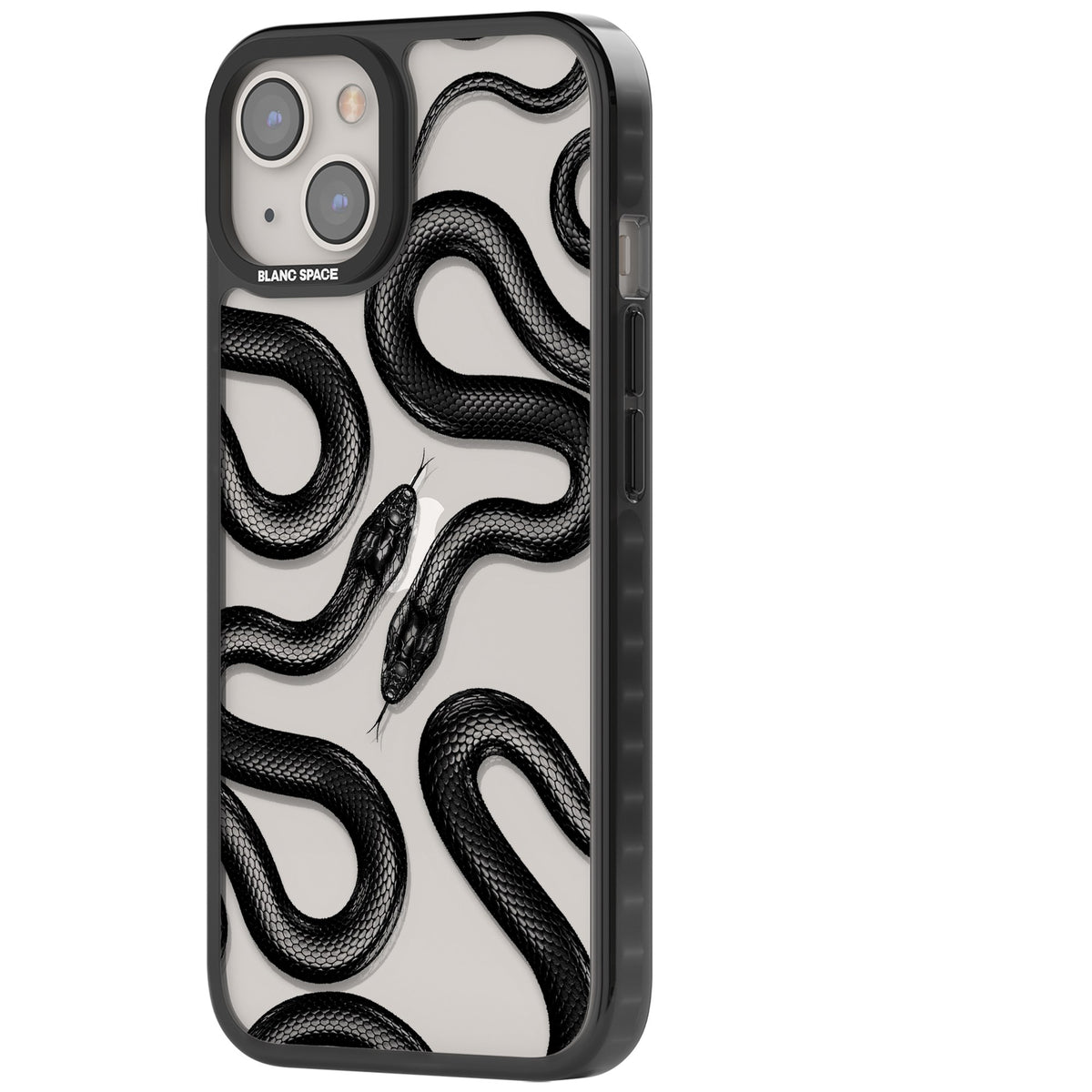 Black Kingsnake iPhone 15 Plus Impact Black Phone Case side