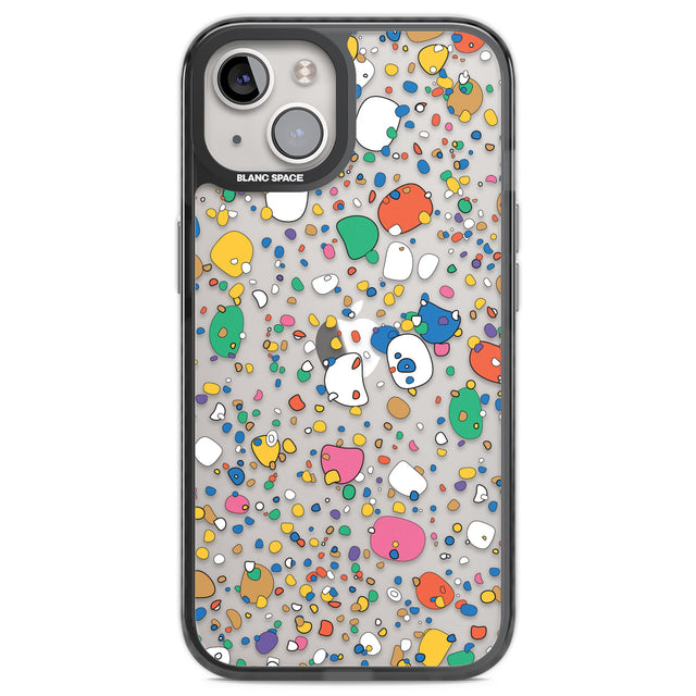 Colourful Confetti Pebbles Black Impact Phone Case for iPhone 13, iPhone 14, iPhone 15