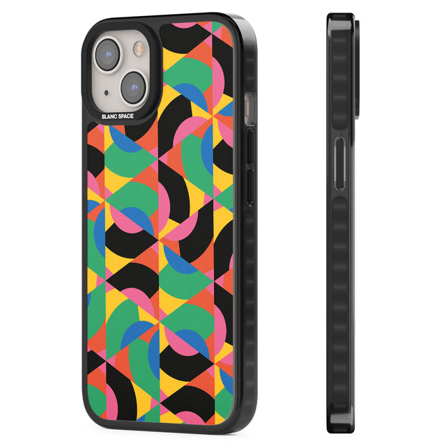 Abstract Carnival Black Impact Phone Case for iPhone 13, iPhone 14, iPhone 15