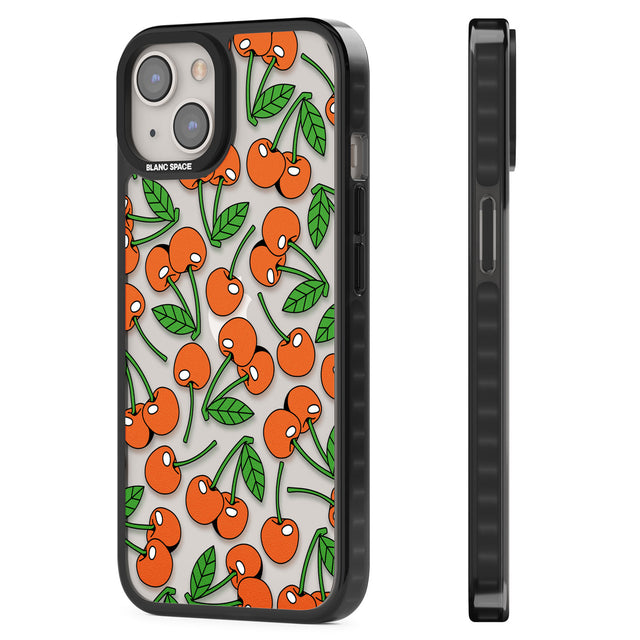 Orchard Fresh Cherries Black Impact Phone Case for iPhone 13, iPhone 14, iPhone 15