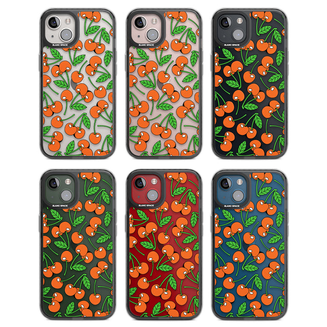 Orchard Fresh Cherries Black Impact Phone Case for iPhone 13, iPhone 14, iPhone 15