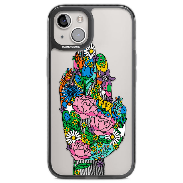 Garden Touch Black Impact Phone Case for iPhone 13, iPhone 14, iPhone 15