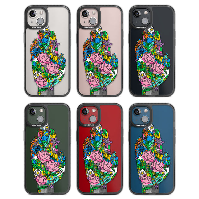 Garden Touch Black Impact Phone Case for iPhone 13, iPhone 14, iPhone 15