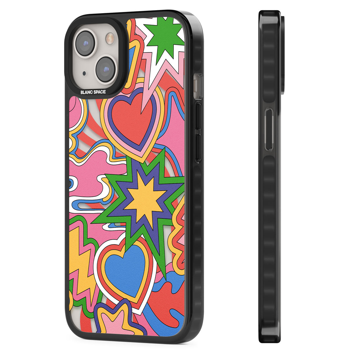 Psychedelic Pop Art Explosion Black Impact Phone Case for iPhone 13, iPhone 14, iPhone 15