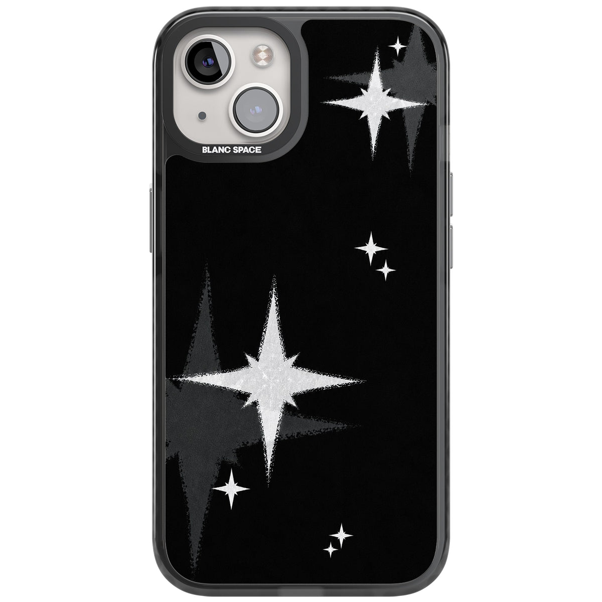 Black Sparkle iPhone 12 / 12 Pro / iPhone 13 / iPhone 14 / iPhone 14 Plus / iPhone 15 / iPhone 15 Plus Impact Black Phone Case front