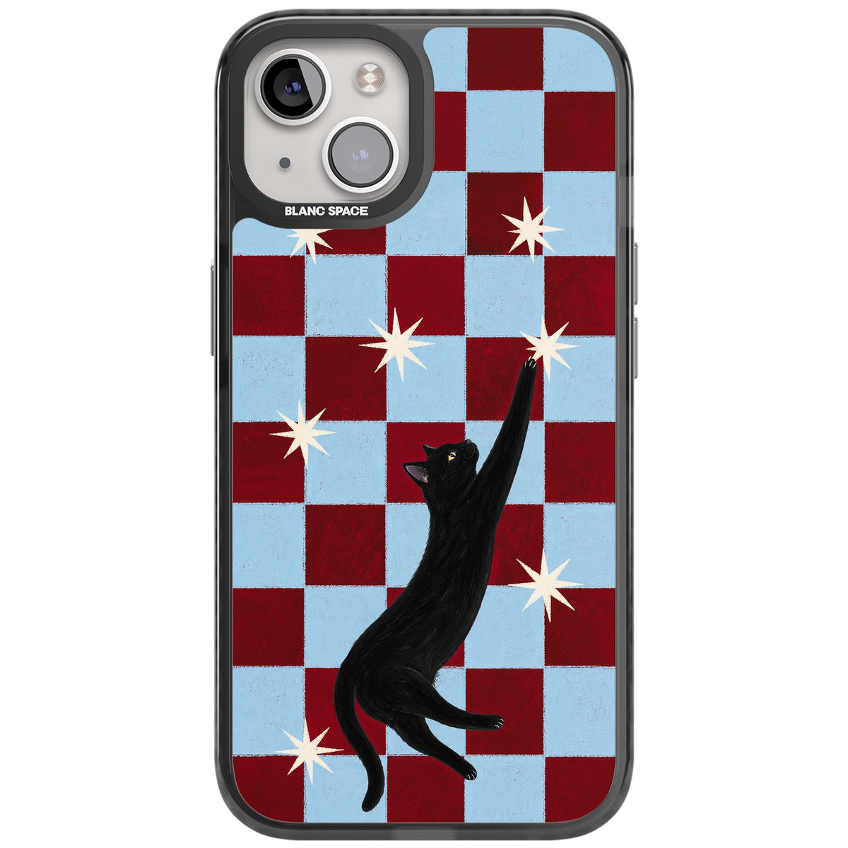 Starlit Kitty iPhone 12 / 12 Pro / iPhone 13 / iPhone 14 / iPhone 14 Plus / iPhone 15 / iPhone 15 Plus Impact Black Phone Case front