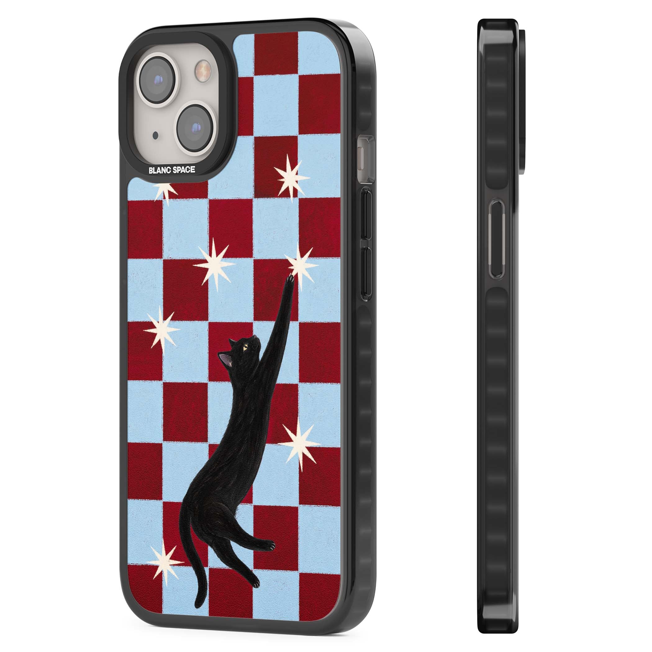 Starlit Kitty animals iPhone case | Black Impact case for iPhone 13, iPhone 14, iPhone 15