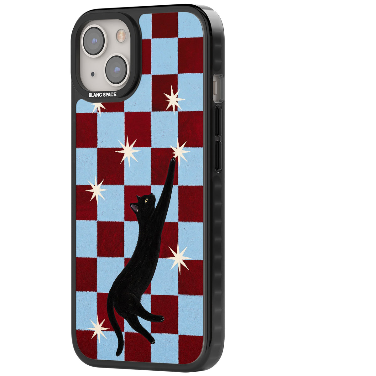Starlit Kitty iPhone 12 / 12 Pro / iPhone 13 / iPhone 14 / iPhone 14 Plus / iPhone 15 / iPhone 15 Plus Impact Black Phone Case side