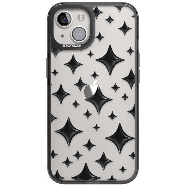 Black Puff Sparkle Pattern