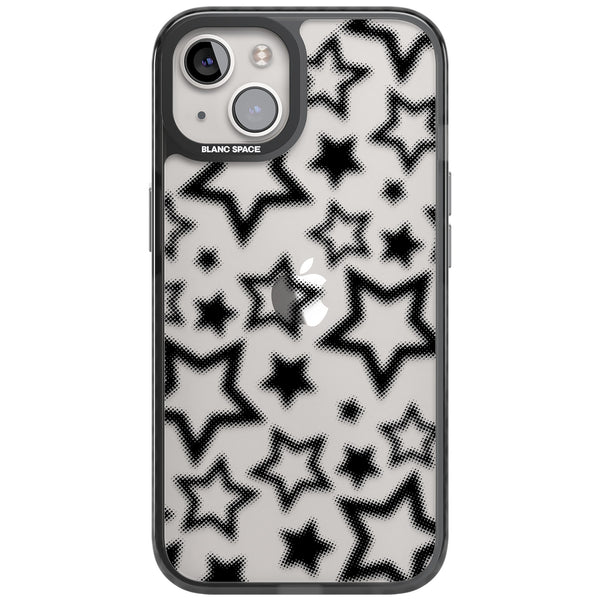 Black Halftone Stars (Clear)