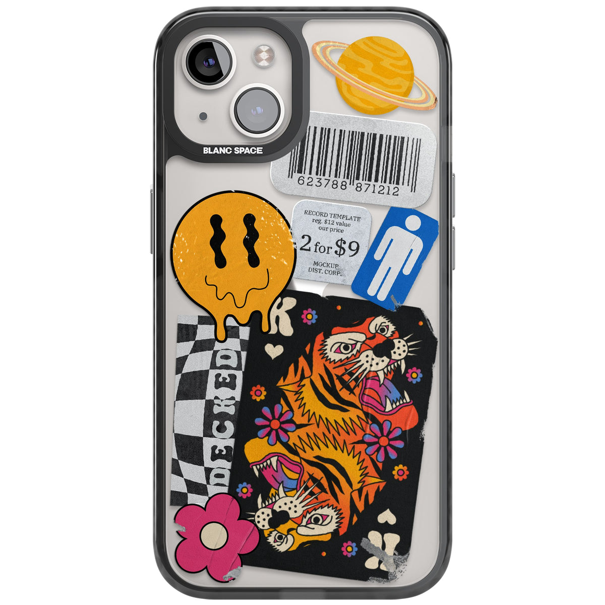 Electric Vibes iPhone 12 / 12 Pro / iPhone 13 / iPhone 14 / iPhone 14 Plus / iPhone 15 / iPhone 15 Plus Impact Black Phone Case front