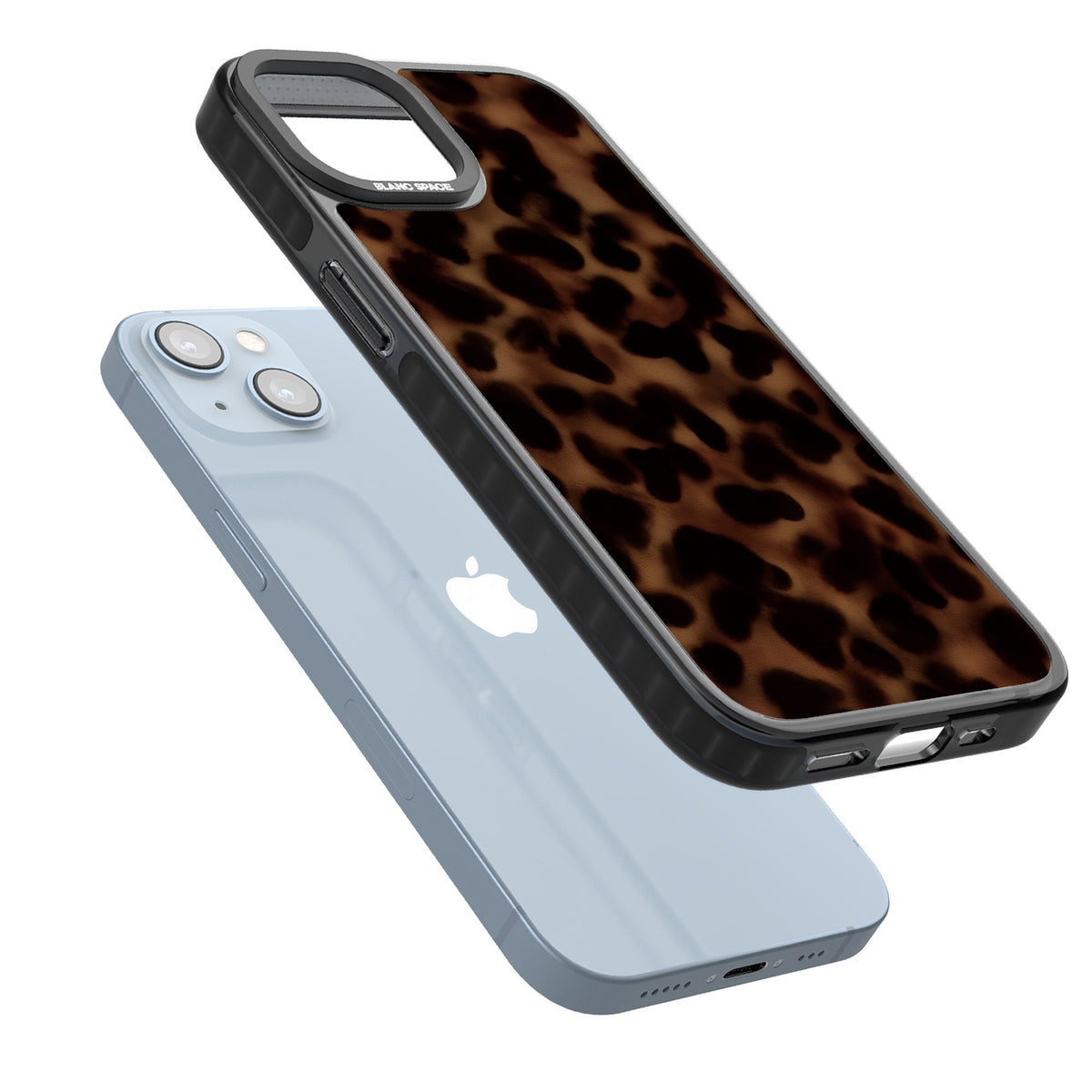 Dark Tortoise Shell old money iPhone case featuring a dark tortoiseshell pattern with amber and black animal print tones iPhone 12 / 12 Pro / iPhone 12 / iPhone 12 Pro / iPhone 13 / iPhone 14 / iPhone 14 Plus / iPhone 15 / iPhone 15 Plus Impact Black Phone Case angled