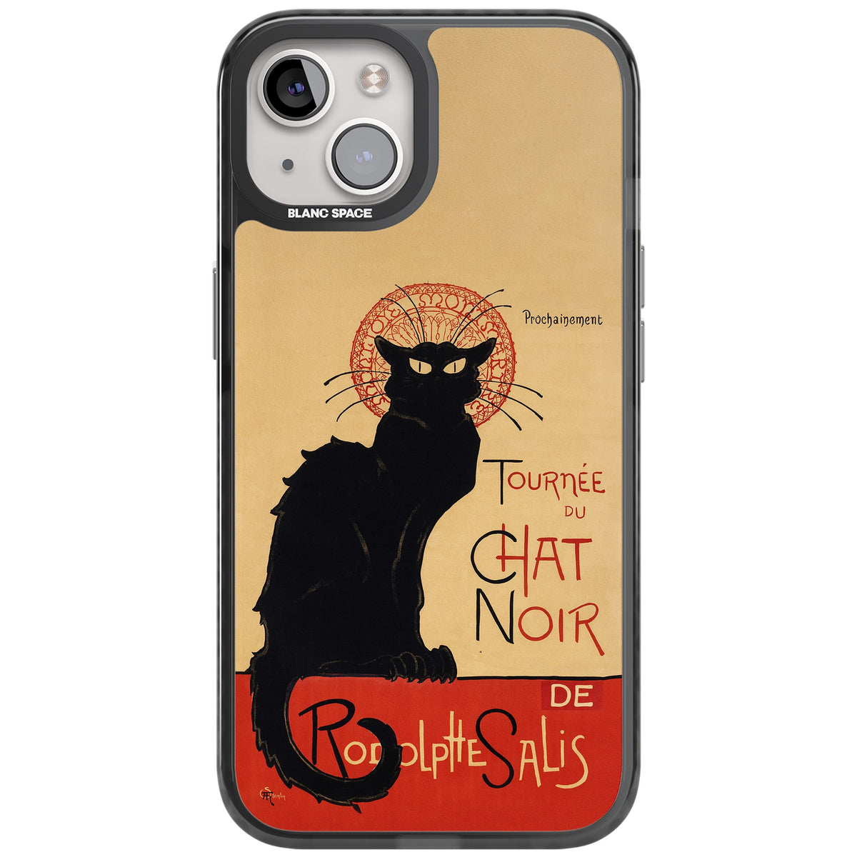 Tournee Du Chat Noir Poster iPhone 12 / 12 Pro / iPhone 13 / iPhone 14 / iPhone 14 Plus / iPhone 15 / iPhone 15 Plus Impact Black Phone Case front