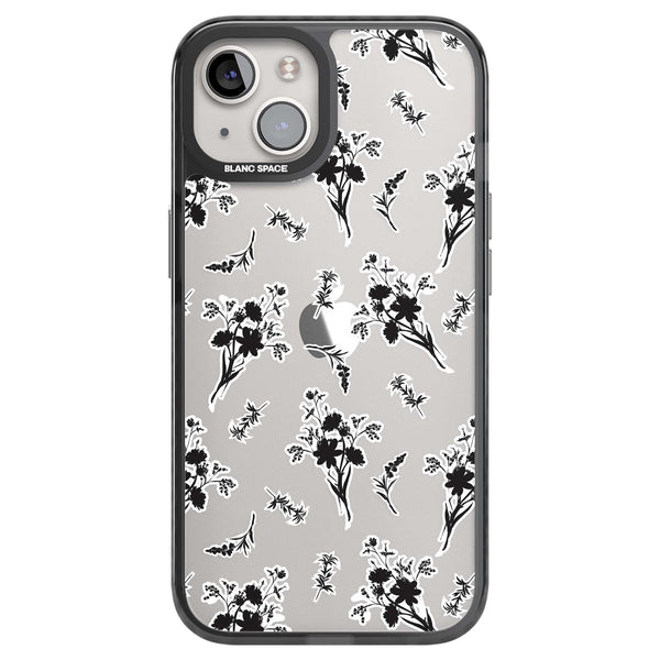 Black Sticker Wildflowers