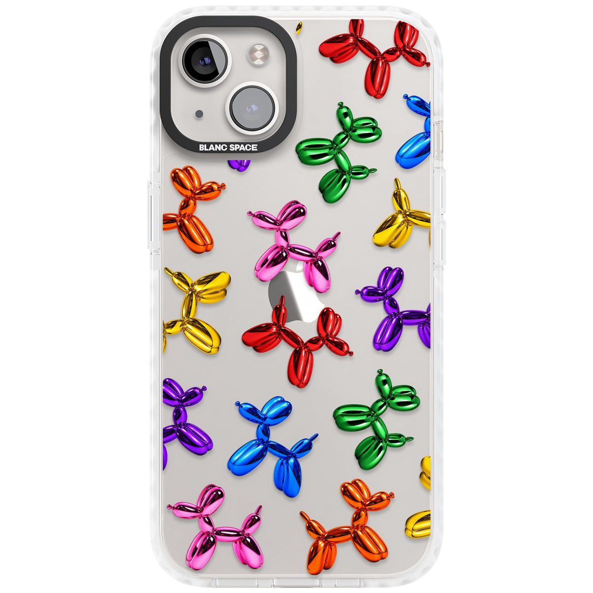 Balloon Dogs iPhone 12 / 12 Pro / iPhone 13 / iPhone 14 / iPhone 14 Plus / iPhone 15 / iPhone 15 Plus Impact Clear Phone Case front