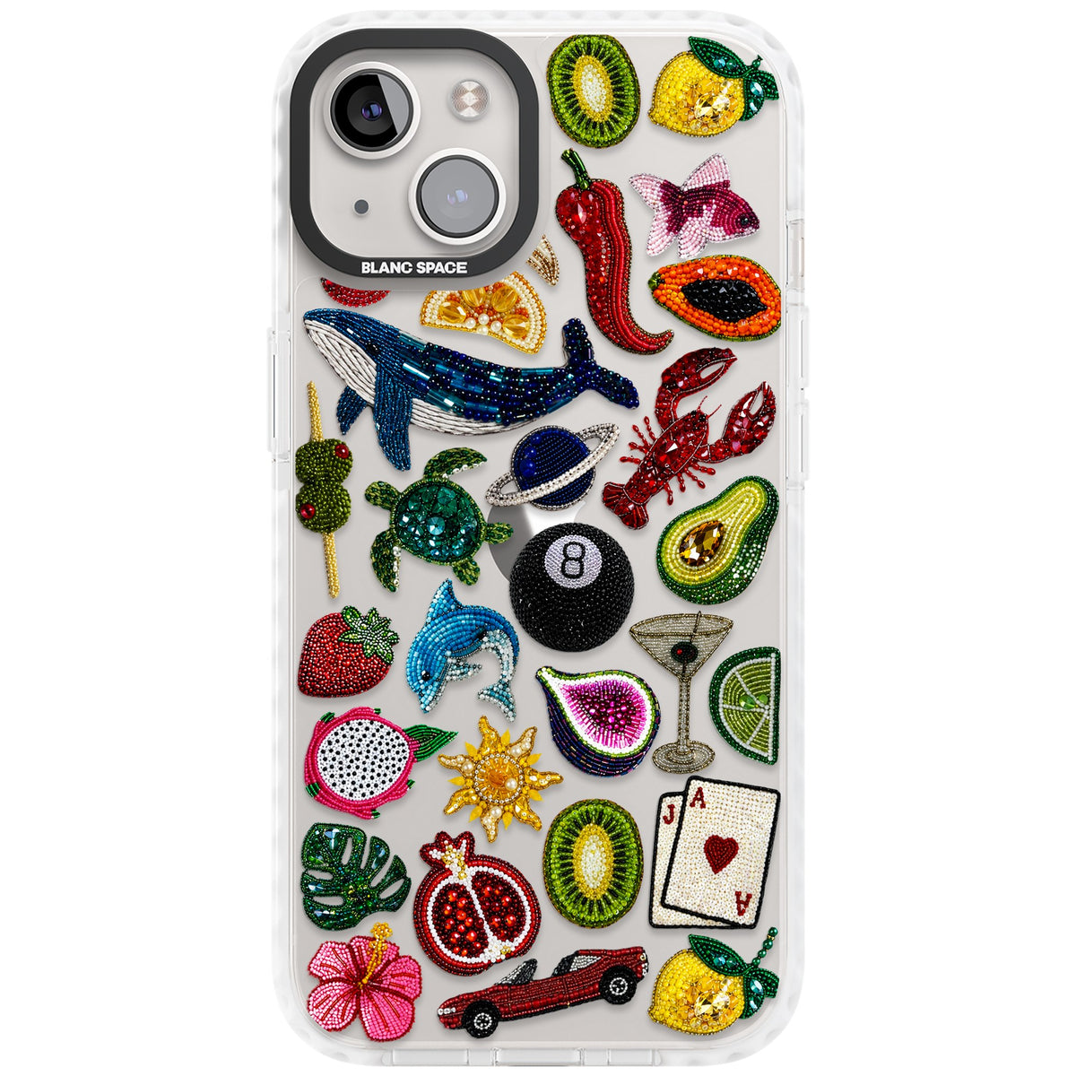 Beaded Mix iPhone 12 / 12 Pro / iPhone 13 / iPhone 14 / iPhone 14 Plus / iPhone 15 / iPhone 15 Plus Impact Clear Phone Case front