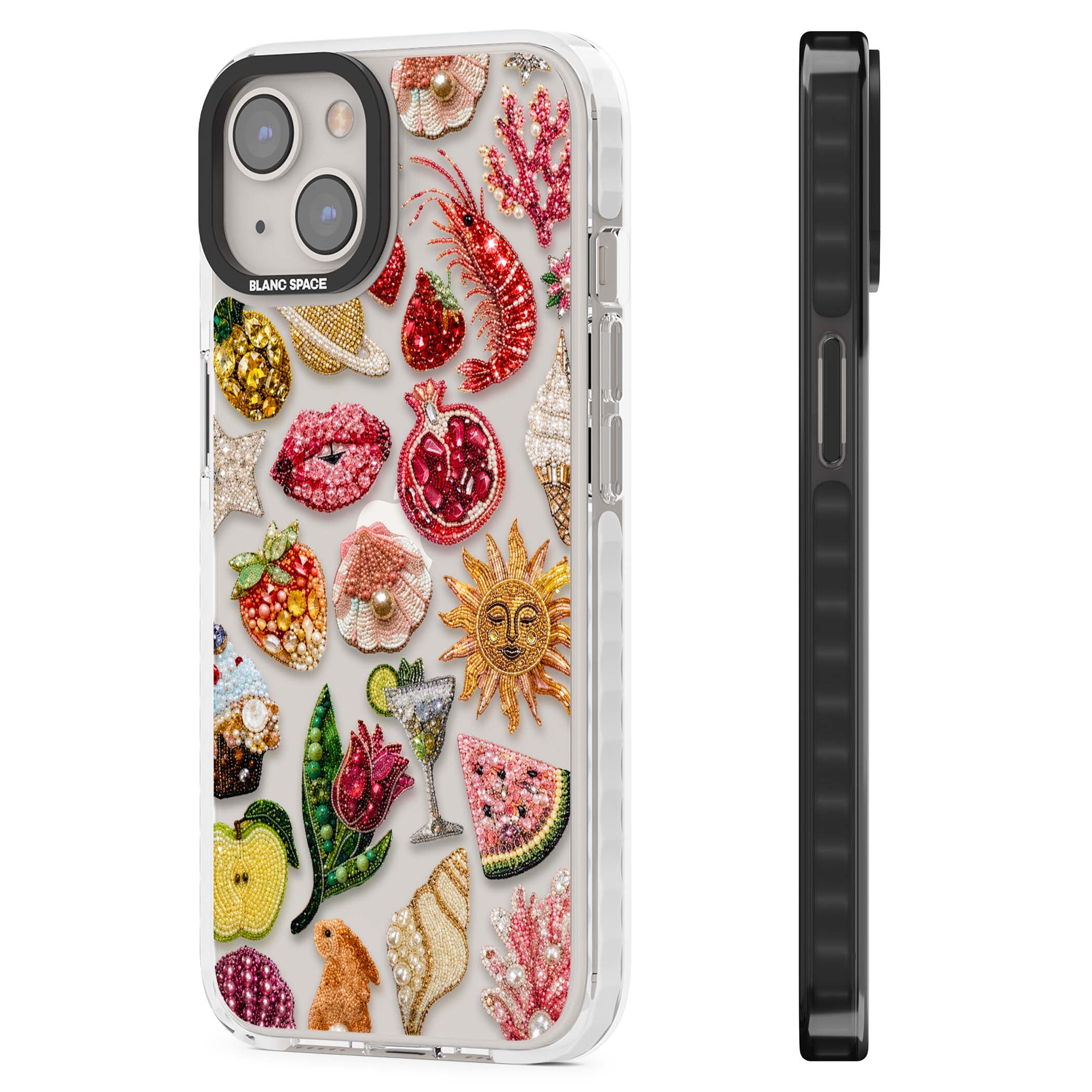 Beaded Riviera coquette iPhone case | Clear Impact case for iPhone 13, iPhone 14, iPhone 15