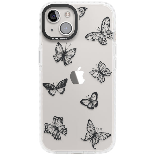 Grey Butterfly Line Pattern