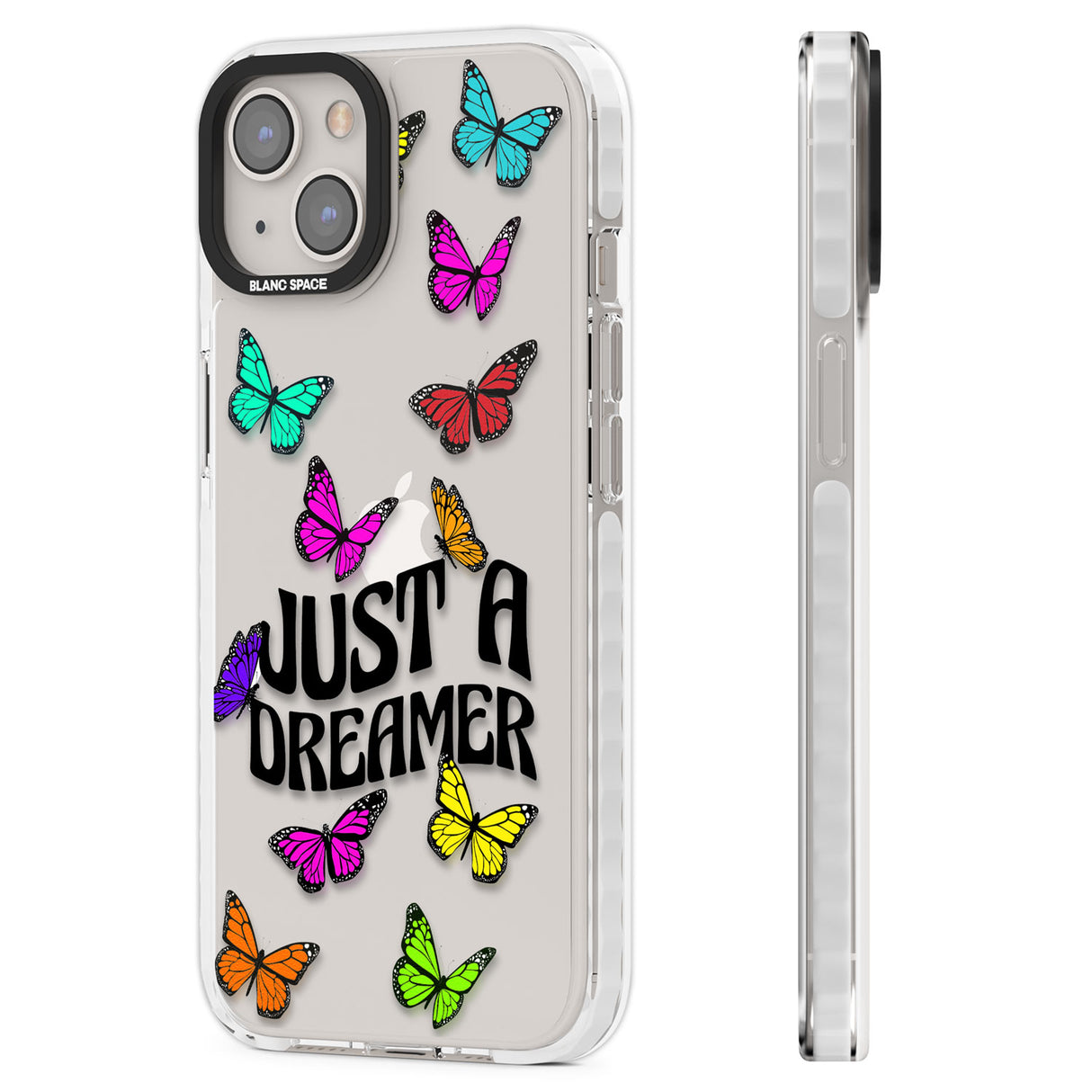 Just a Dreamer Butterfly Clear Impact Phone Case for iPhone 13, iPhone 14, iPhone 15