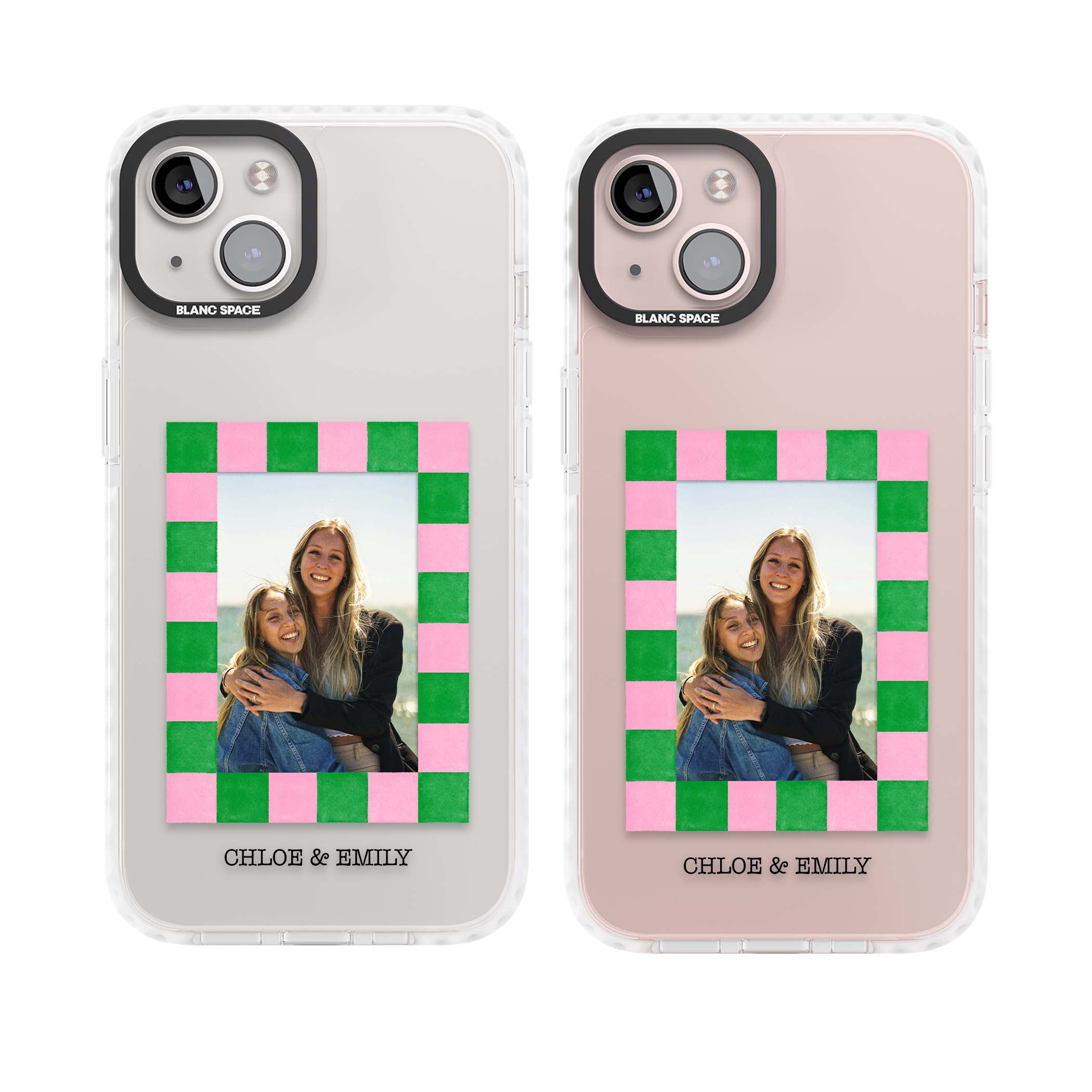 Riviera Check Photo cute iPhone case | Clear Impact case for iPhone 13, iPhone 14, iPhone 15