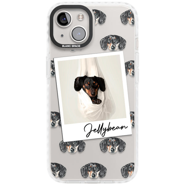 Personalised Black Dachshund Instant Camera Photo