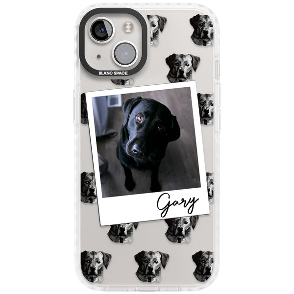 Personalised Black Labrador Instant Camera Photo