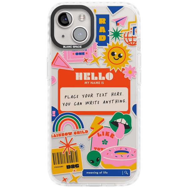Personalised Retro Nametag Sticker