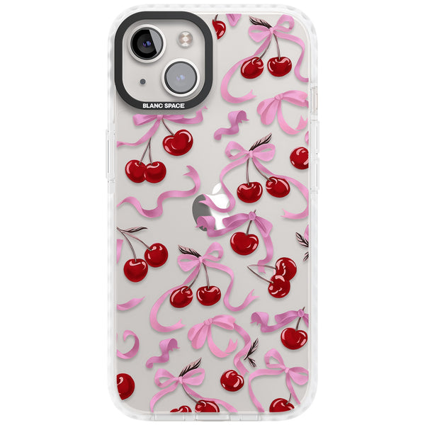 Pink Bow & Cherries