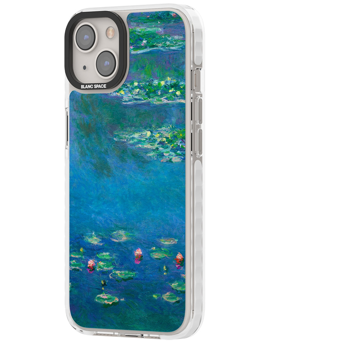 Water Lilies iPhone 12 / 12 Pro / iPhone 13 / iPhone 14 / iPhone 14 Plus / iPhone 15 / iPhone 15 Plus Impact Clear Phone Case side