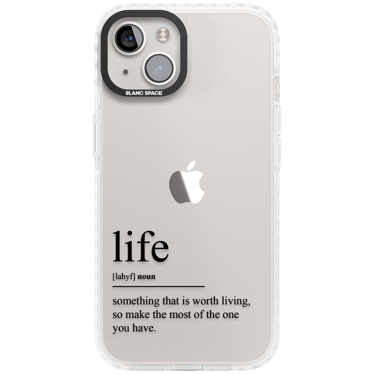Life iPhone 12 / 12 Pro / iPhone 13 / iPhone 14 / iPhone 14 Plus / iPhone 15 / iPhone 15 Plus Impact Clear Phone Case front