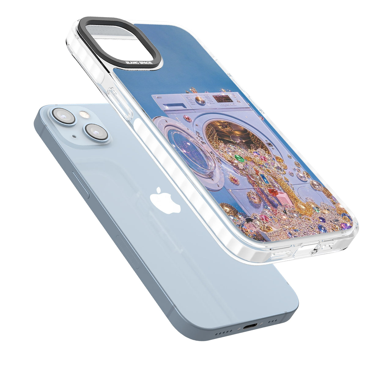 Gem Laundry iPhone 12 / 12 Pro / iPhone 13 / iPhone 14 / iPhone 14 Plus / iPhone 15 / iPhone 15 Plus Impact Clear Phone Case angled