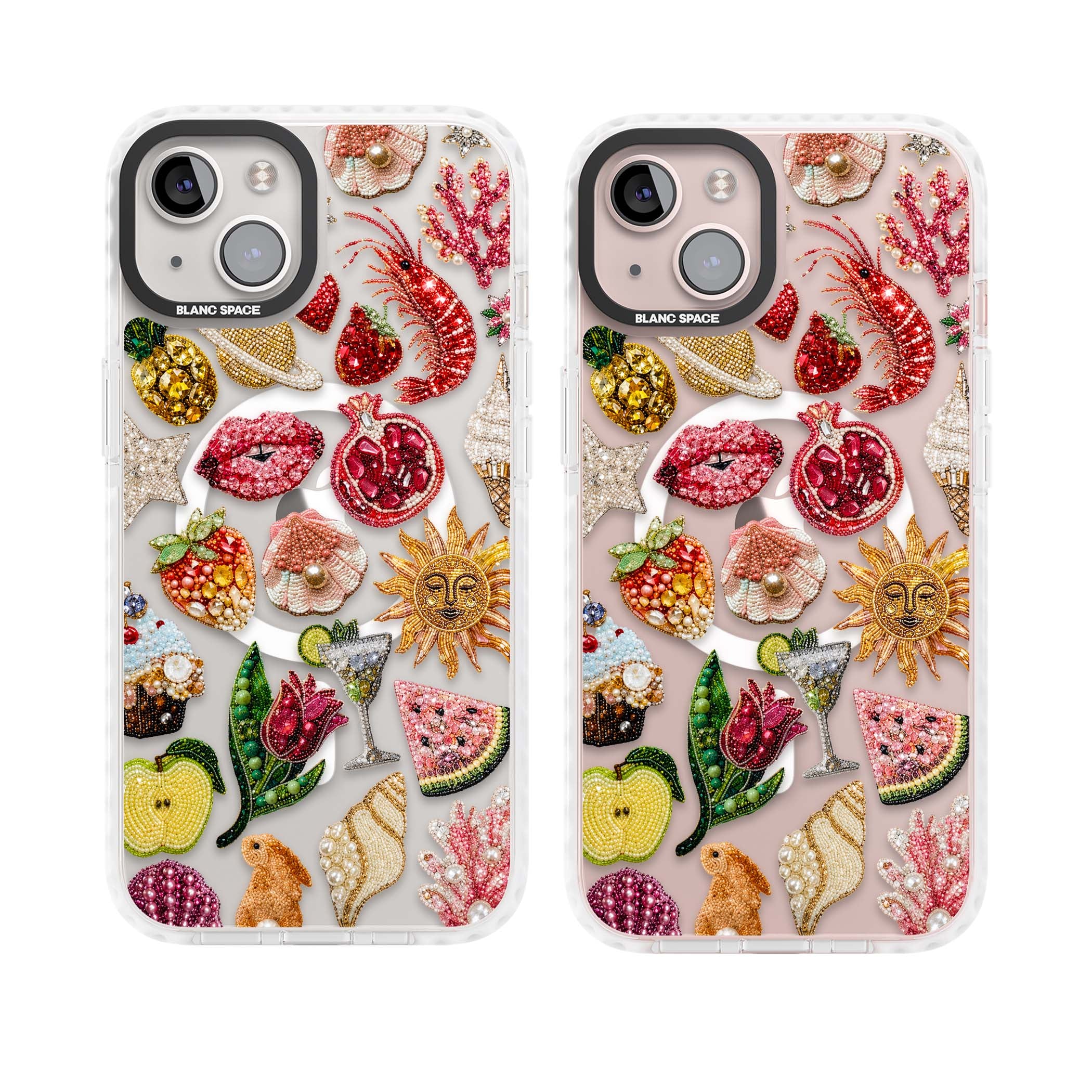 Beaded Riviera coquette iPhone case | Impact Magsafe case for iPhone 13, iPhone 14, iPhone 15