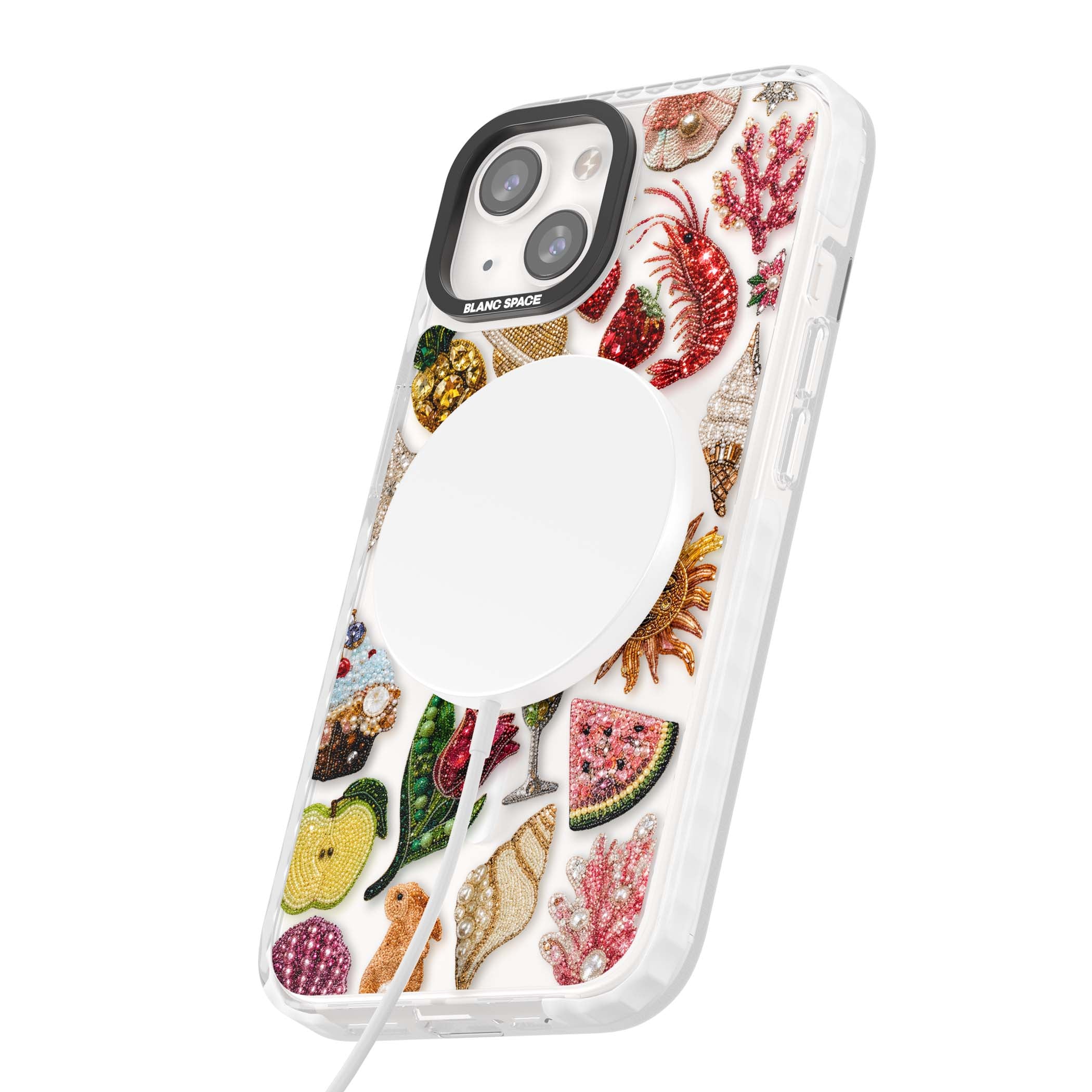 Beaded Riviera coquette iPhone case | Impact Magsafe case for iPhone 13, iPhone 14, iPhone 15