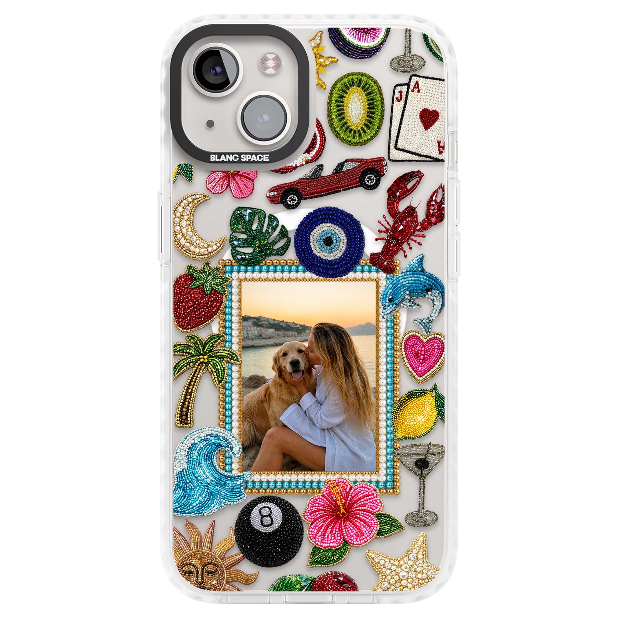 Beaded Photo coastal iPhone case | Impact Magsafe case for iPhone 13, iPhone 14, iPhone 15