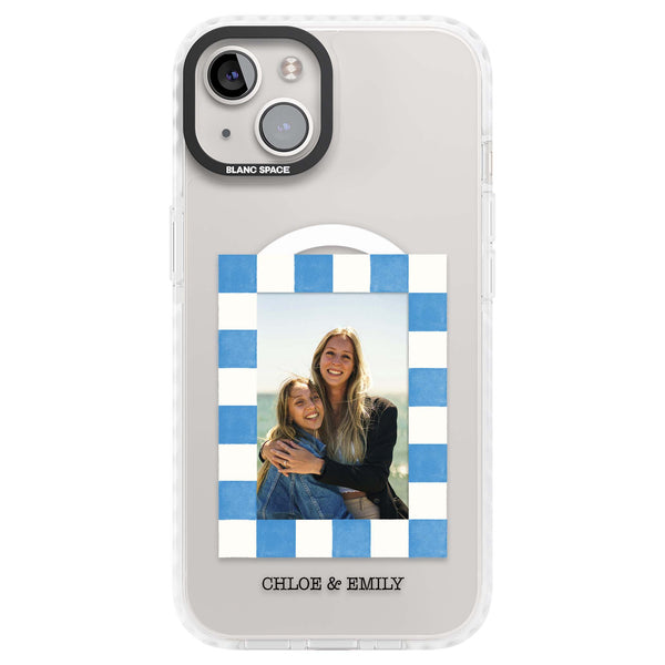 Personalised Blue Check Photo