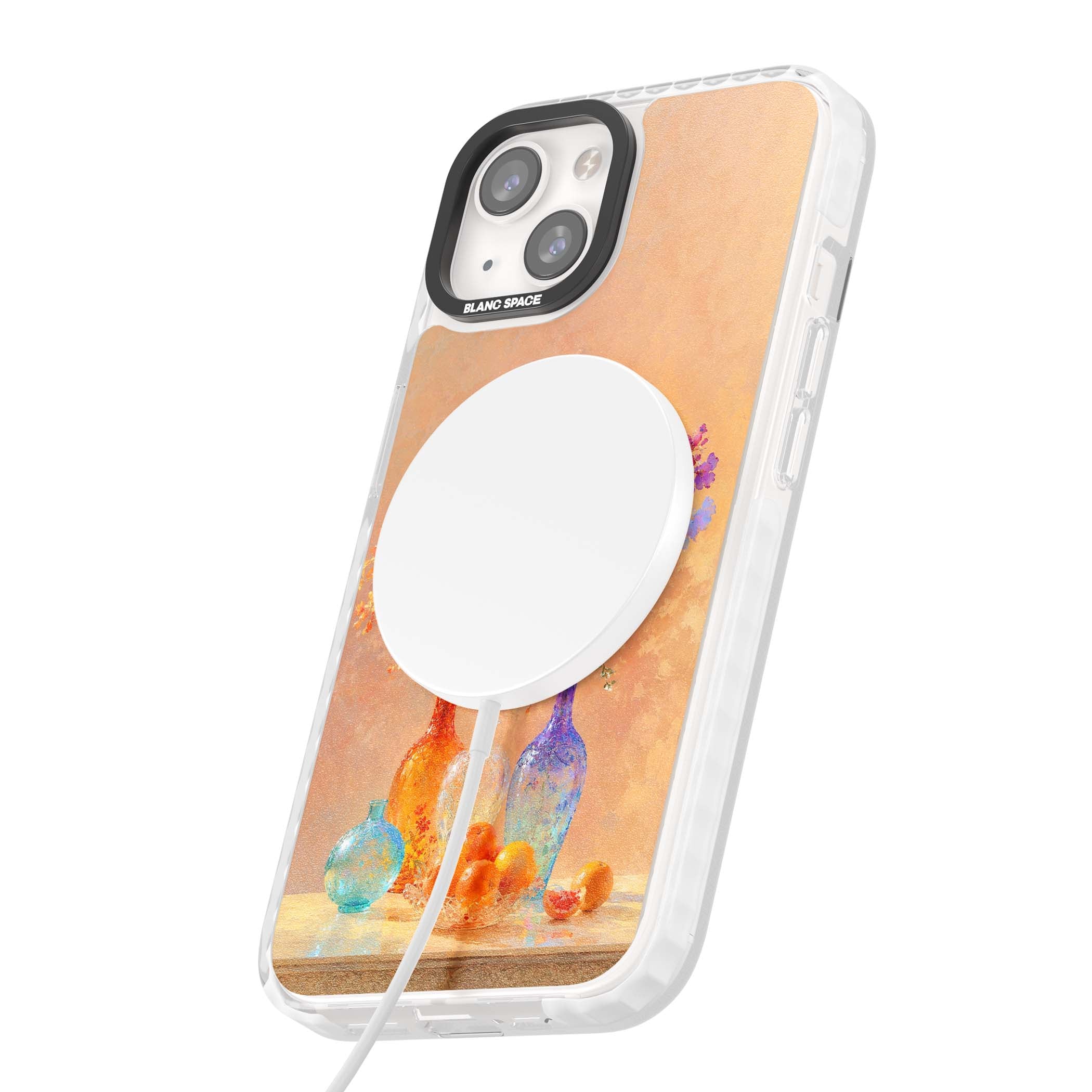 Peach Glass art iPhone case | Impact Magsafe case for iPhone 13, iPhone 14, iPhone 15